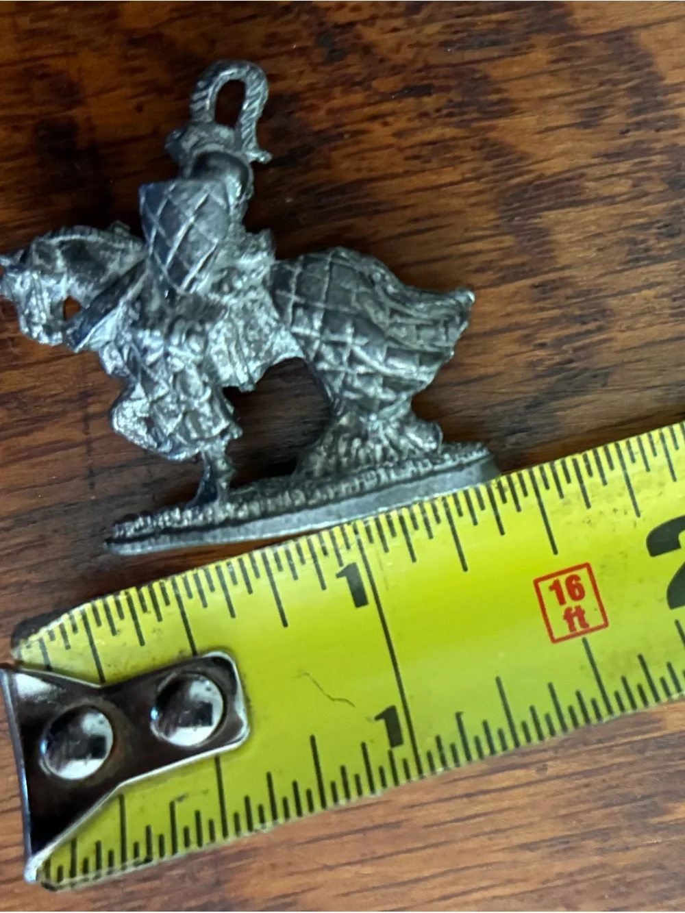 Vintage Pewter Knight on Horseback Figurine – Miniature Medieval Cavalry Statue